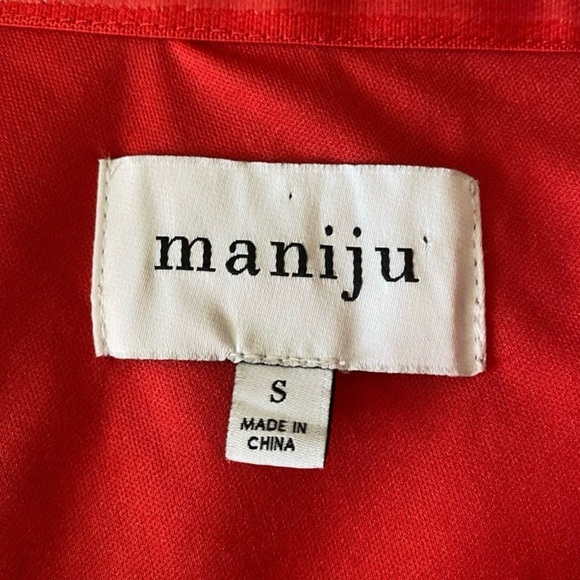 Maniju Colorblock One Shoulder Dress - Size S (Red/Purple) - Picture 8 of 10